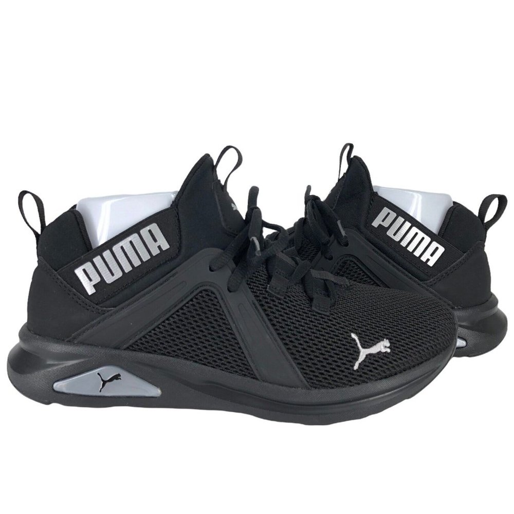 Puma Womens 7.5 Sneakers Enzo 2 Shoes Black Lace Up Running Walking Gym Athletic